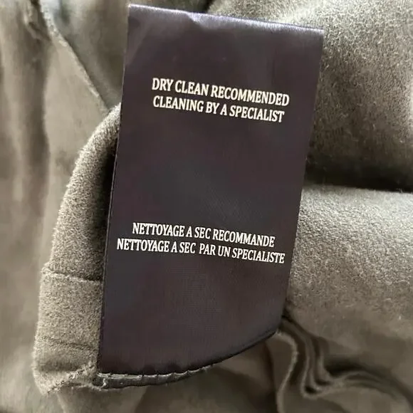 Blank NYC Women Green Suede Long Sleeve Jacket Fairy Boho Grunge Size Medium - Picture 7 of 11